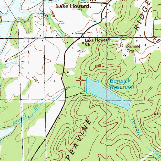 Topographic Map of Barwick Mill Dam Two, GA