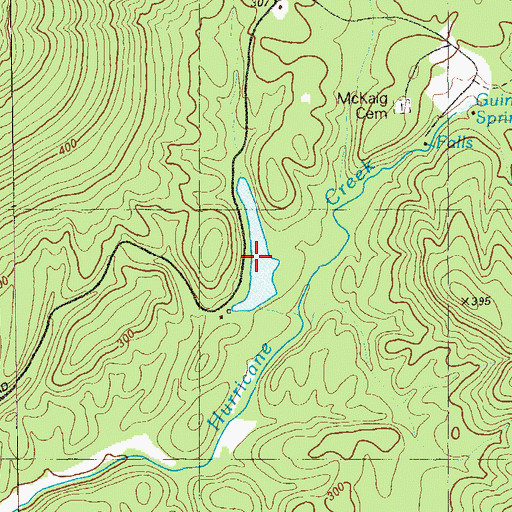 Topographic Map of Johnson Lake, GA