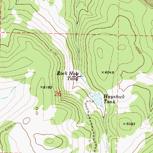 Topographic Map of Rock Hole Tank, AZ
