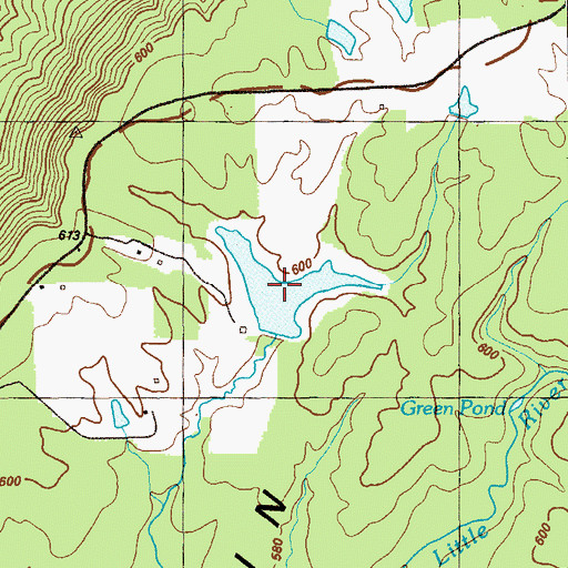 Topographic Map of Carver Lake, GA