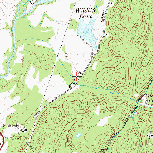 Topographic Map of Lower Lake, GA