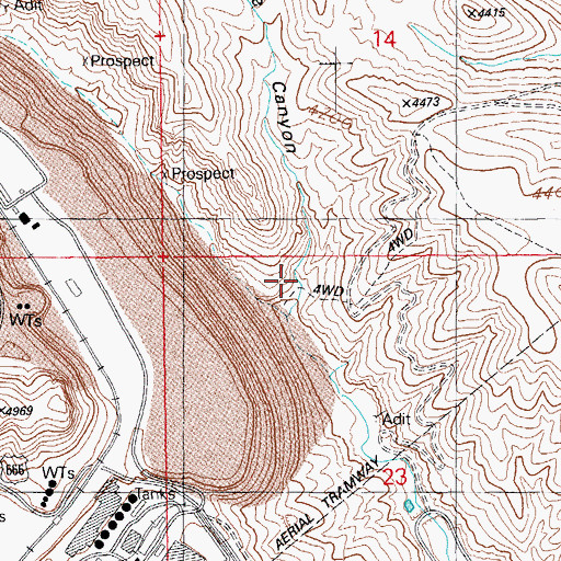 Topographic Map of Rock House Canyon, AZ