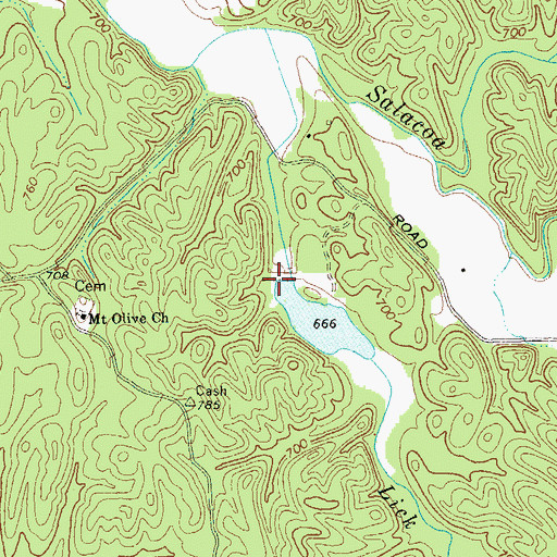 Topographic Map of Salacoa Creek Watershed Dam Number 62, GA