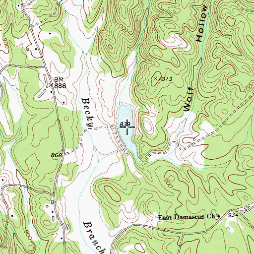 Topographic Map of Patterson Lake, GA