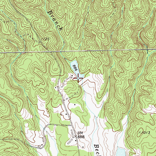 Topographic Map of Sallacoa Creek Watershed Number 99 Dam, GA