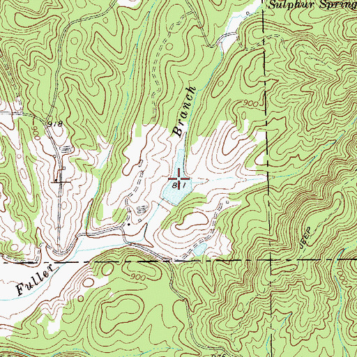 Topographic Map of Brannon Lake, GA