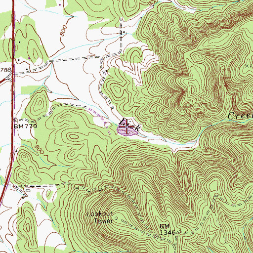 Topographic Map of Hopper Lake, GA