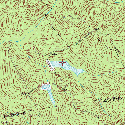 Topographic Map of Piedmont Wildlife Lake, GA
