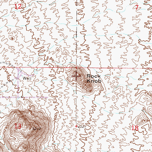 Topographic Map of Rock Knob, AZ