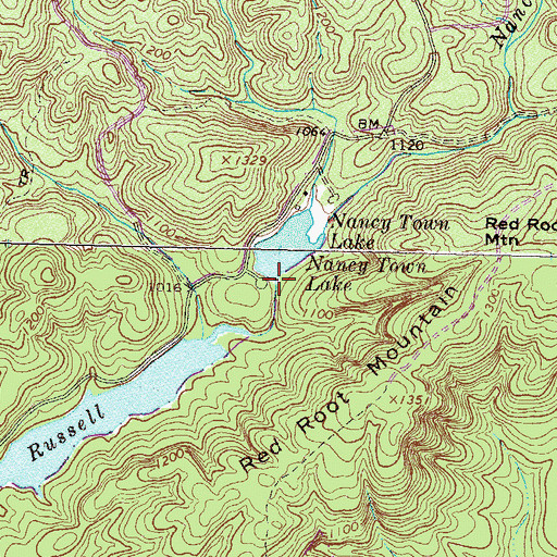 Topographic Map of Nancy Town Lake Dam, GA