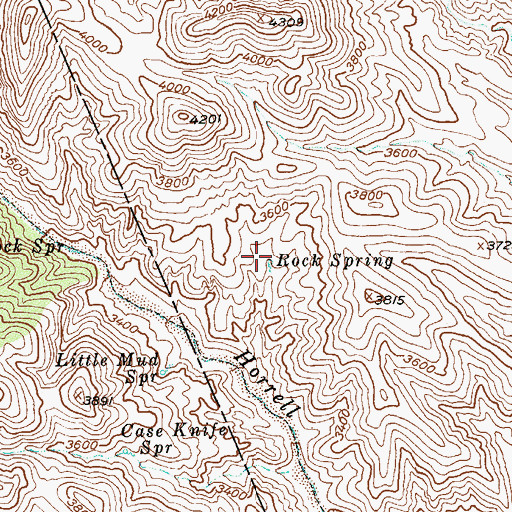 Topographic Map of Rock Spring, AZ