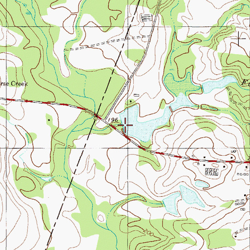 Topographic Map of Pierce Pond Dam, GA