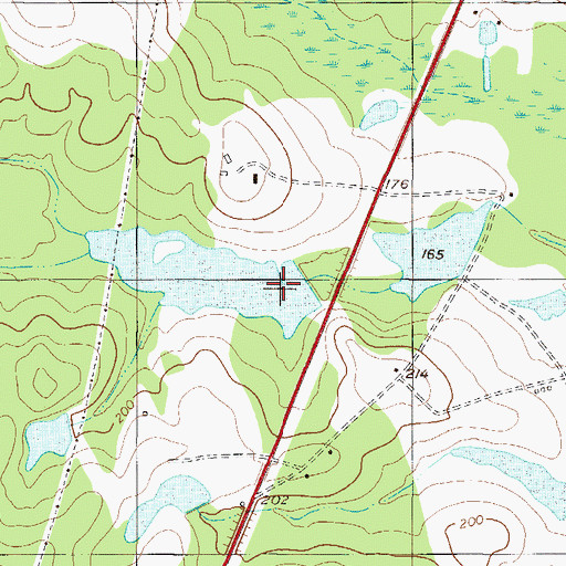 Topographic Map of Freeman Pond Dam, GA