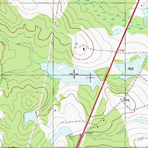 Topographic Map of Freemam Pond, GA