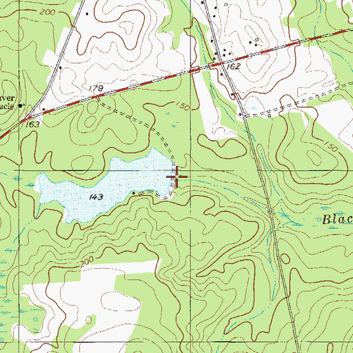 Topographic Map of Kimberly-Clark Lake Dam, GA