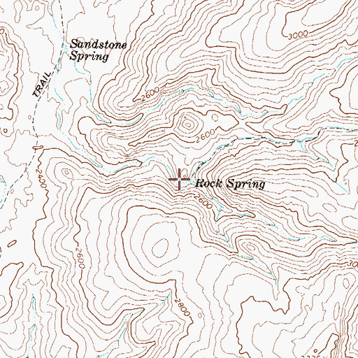 Topographic Map of Rock Spring, AZ