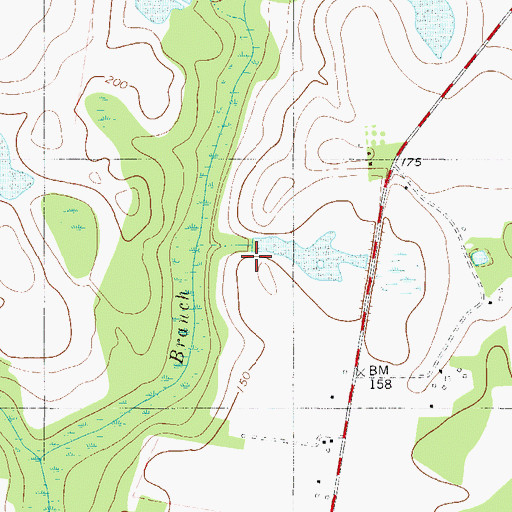 Topographic Map of Austin Pond Dam, GA