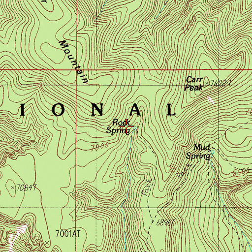 Topographic Map of Rock Spring, AZ