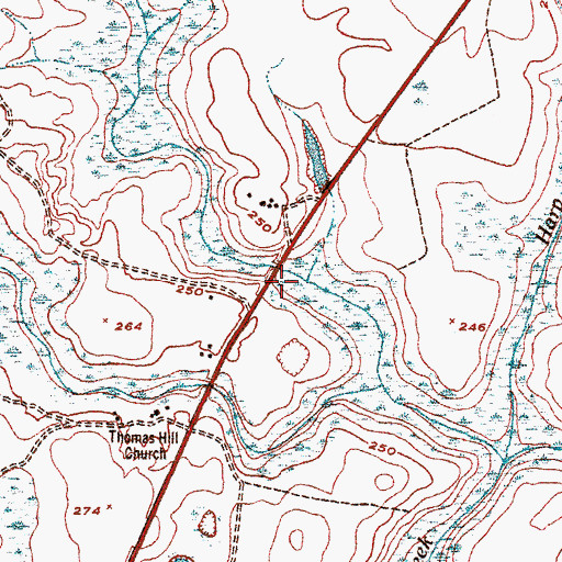 Topographic Map of Murray Lake, GA