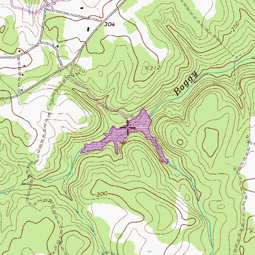 Topographic Map of Fryhofer Lake, GA
