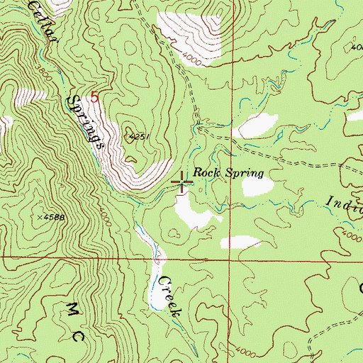 Topographic Map of Rock Spring, AZ