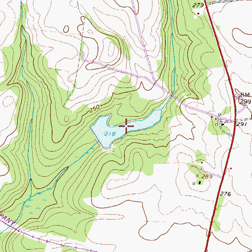 Topographic Map of Crockett Lake, GA