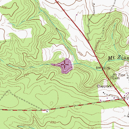 Topographic Map of Hagler Lake, GA