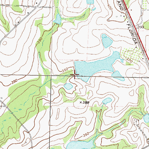 Topographic Map of Jones Lake Dam, GA