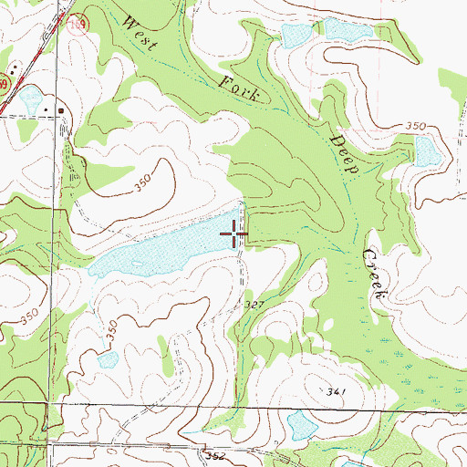 Topographic Map of Hobby Lake Dam, GA