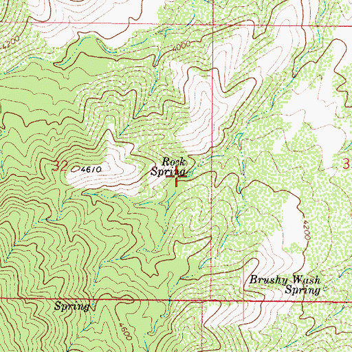 Topographic Map of Rock Spring, AZ
