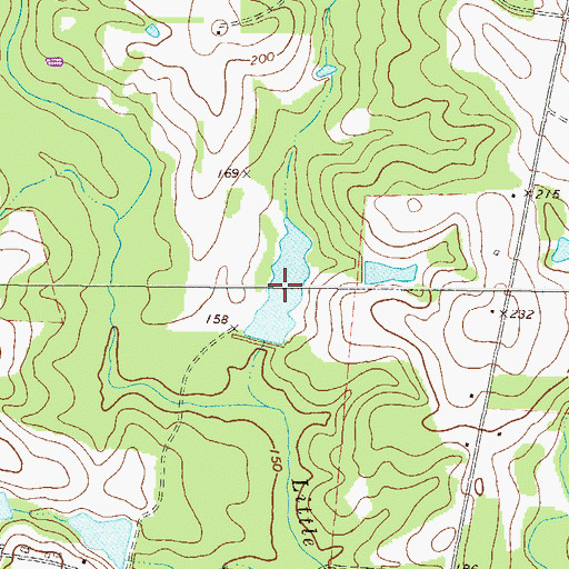 Topographic Map of Wright Number Two Pond, GA