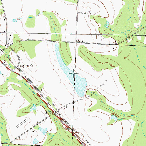 Topographic Map of Jowers Lake South, GA