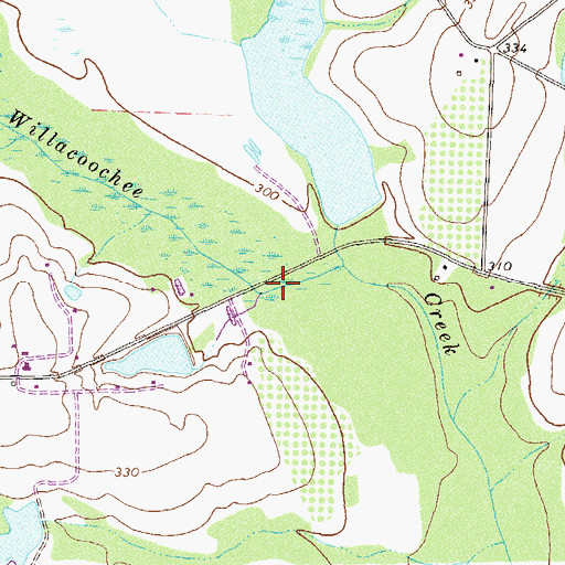 Topographic Map of Ganoname661 Dam, GA