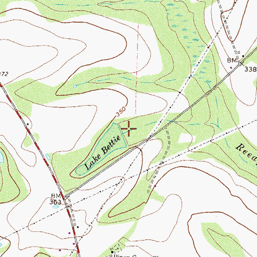 Topographic Map of Duren Lake Dam, GA