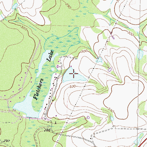 Topographic Map of Hall Lake, GA
