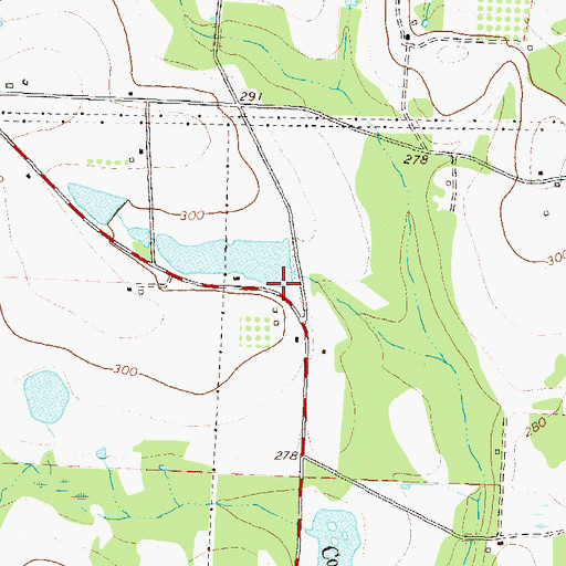 Topographic Map of Harper Lake Dam, GA