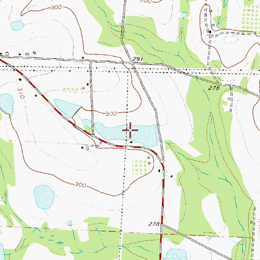 Topographic Map of Harper Lake, GA
