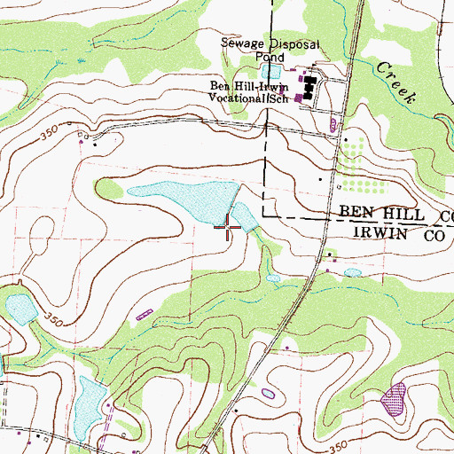 Topographic Map of Stewart Lake Dam, GA