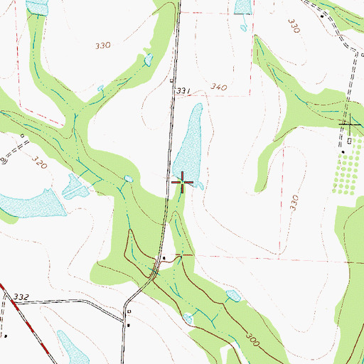 Topographic Map of Shiver Lake Dam South, GA
