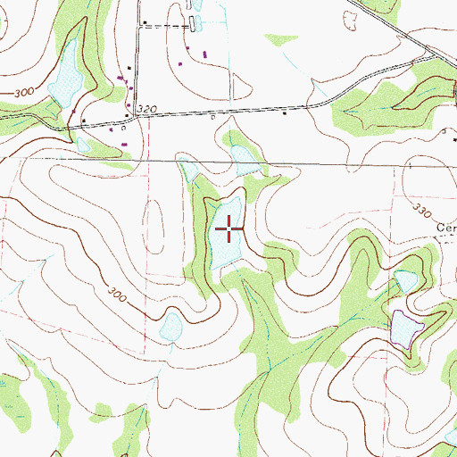 Topographic Map of Spurlock Lake, GA