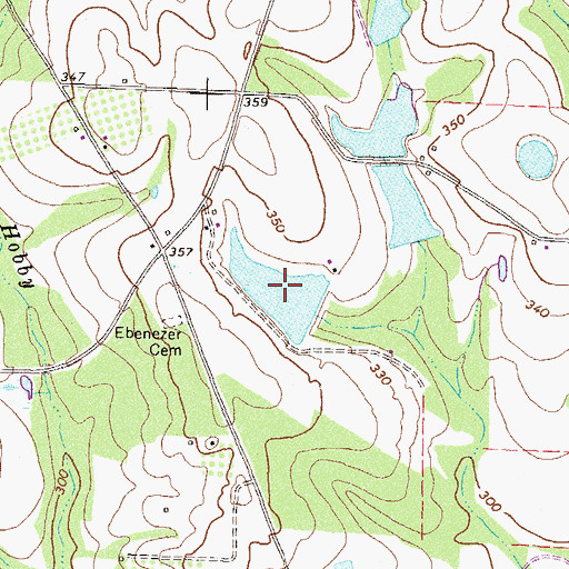 Topographic Map of Roberts Lake, GA