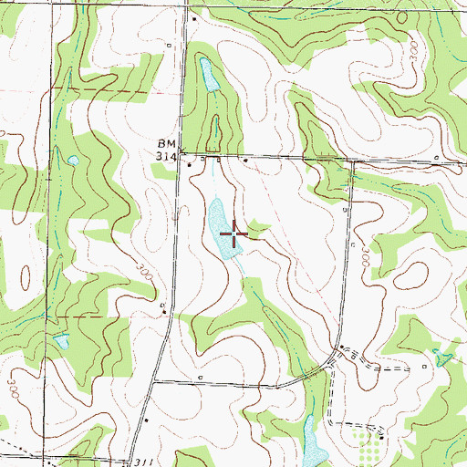 Topographic Map of Mcwhorter Lake, GA
