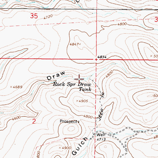 Topographic Map of Rock Spring Draw Tank, AZ