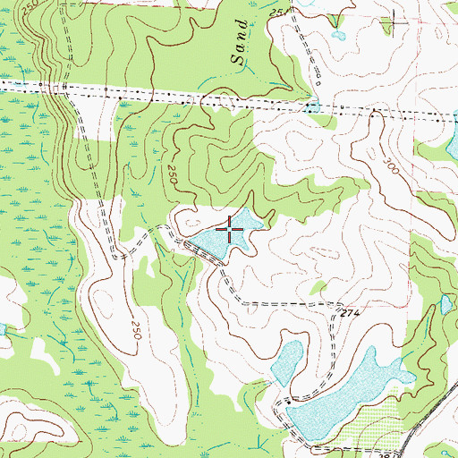 Topographic Map of Pope Lake, GA