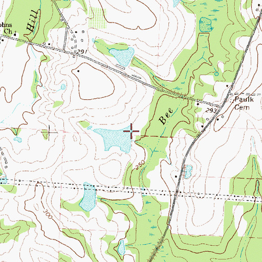 Topographic Map of Paulk Lake North Dam, GA