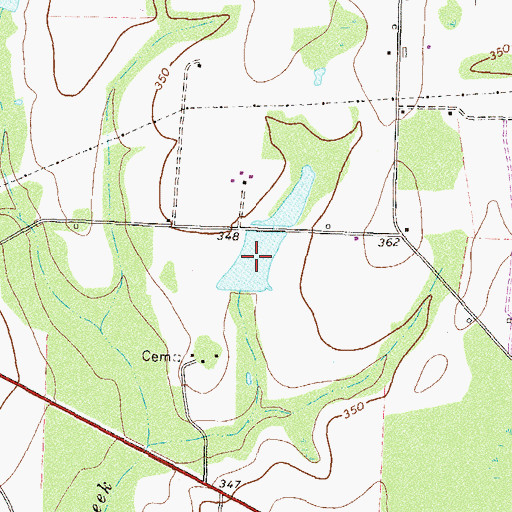 Topographic Map of E Paulk Lake, GA
