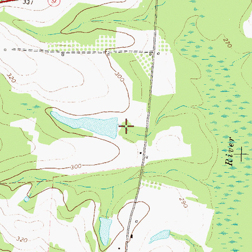 Topographic Map of E Paulk Lake Dam, GA