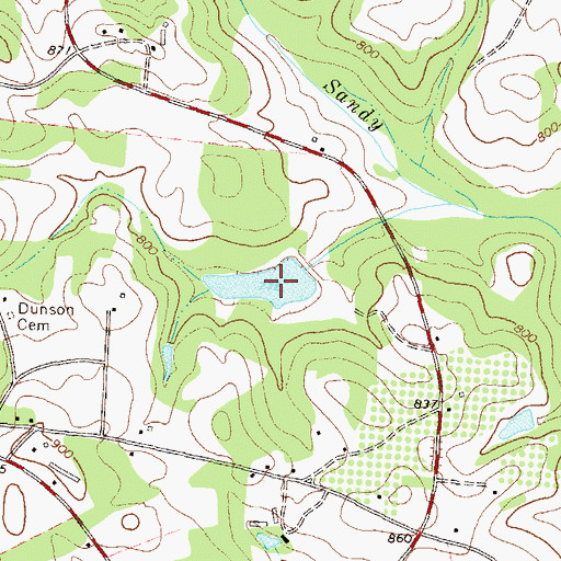Topographic Map of Reservoir 18, GA