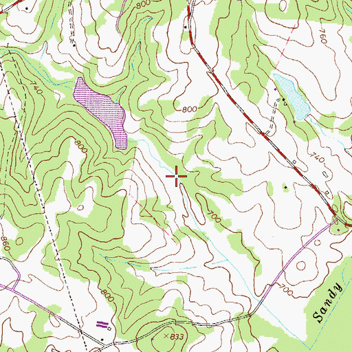 Topographic Map of Reservoir Eight, GA