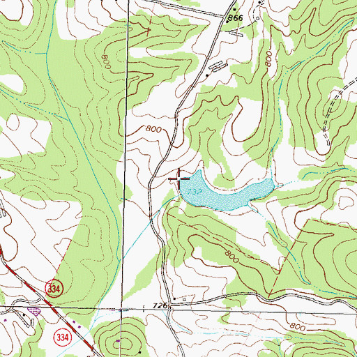 Topographic Map of Sandy Creek Structure 14 Dam, GA
